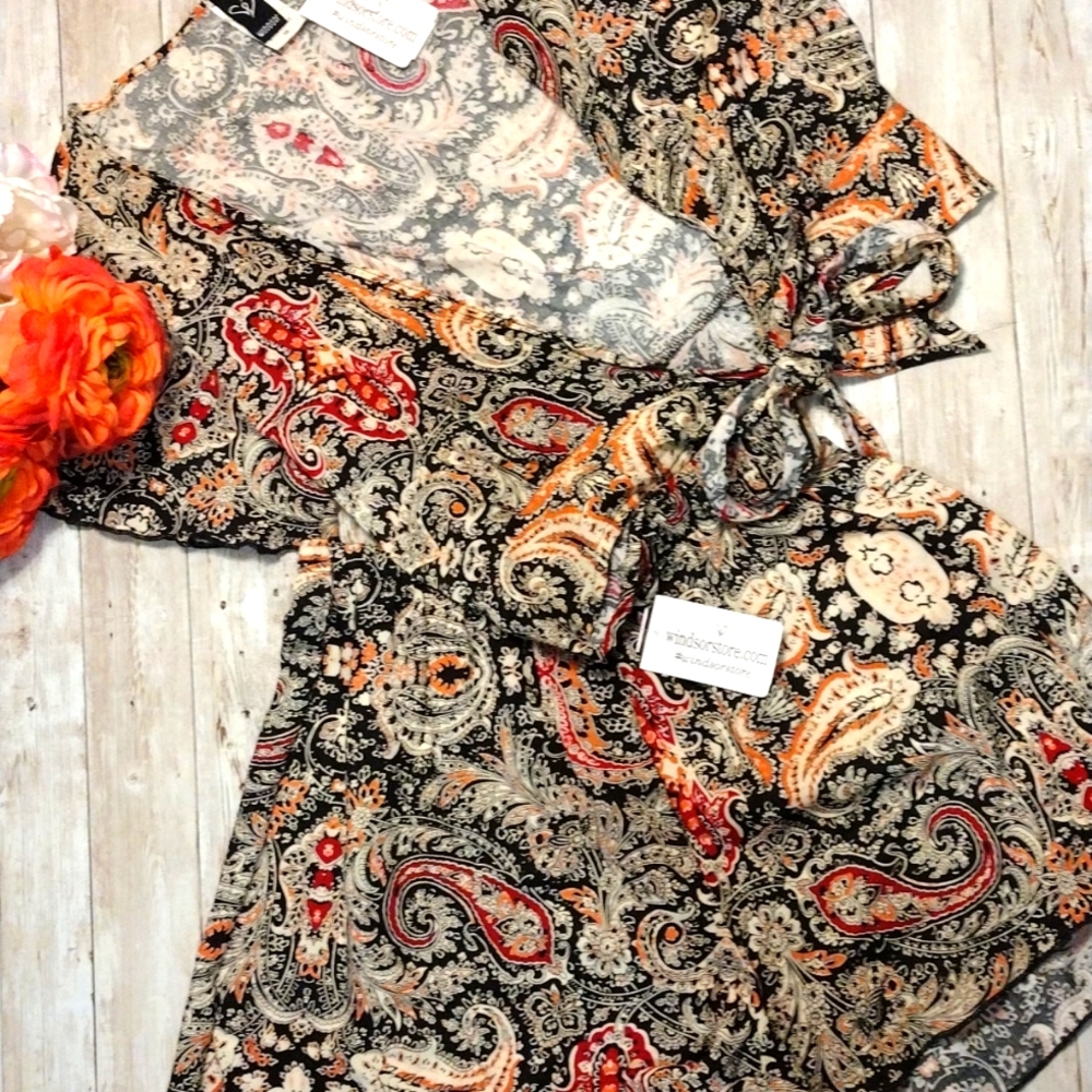 🍉3/$20 Windsor Paisley 2pc short & crop top set